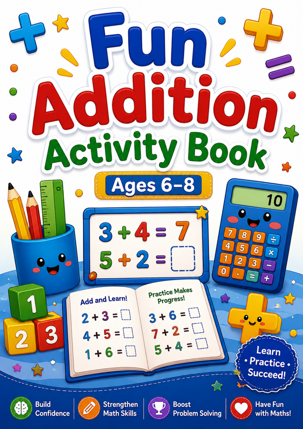 Fun Addition Activity Book for Kids Ages 6–8 | Printable Maths Workbook
