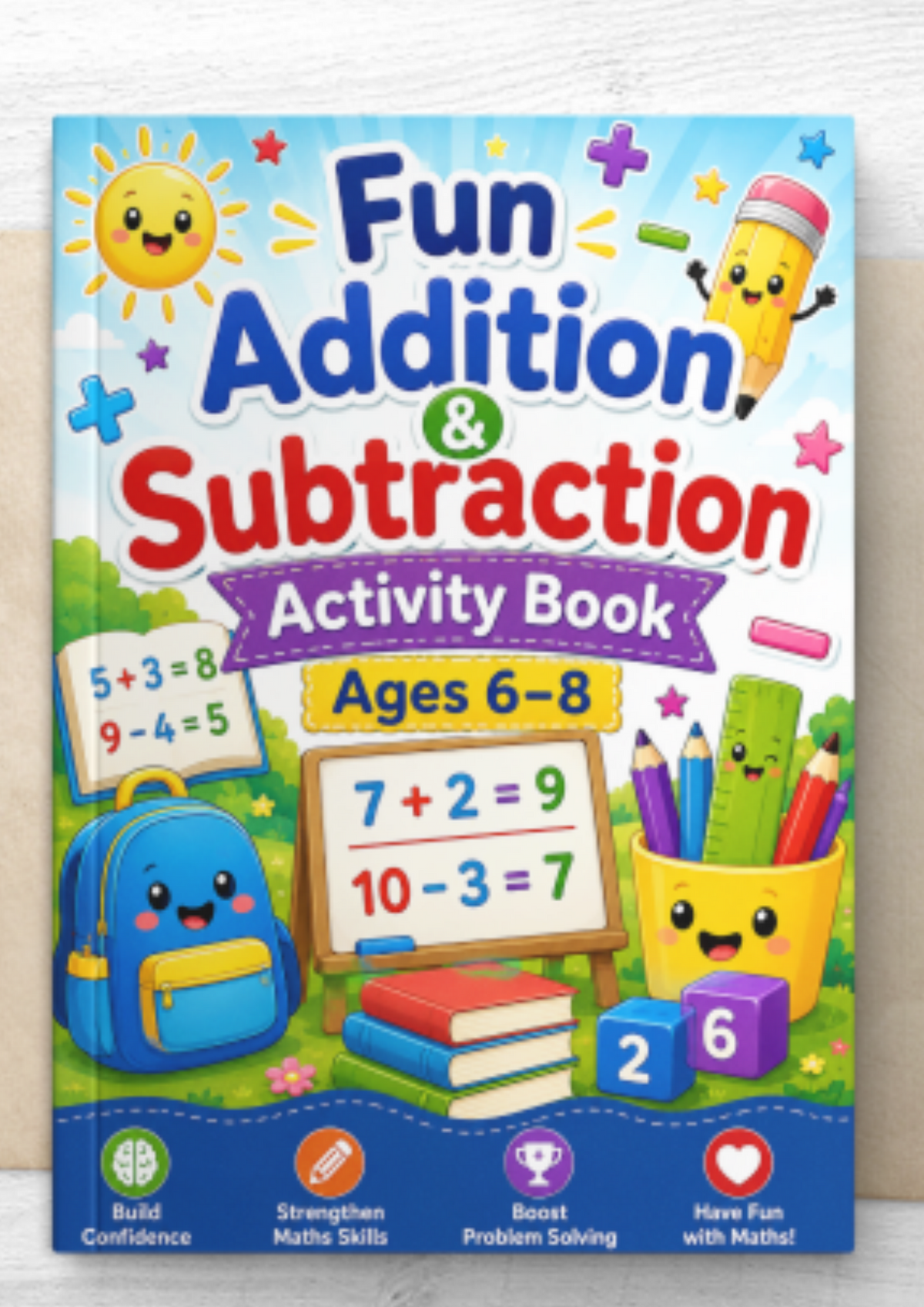 Fun Addition & Subtraction Activity Book for Ages 6–8 | Printable Maths Workbook PDF