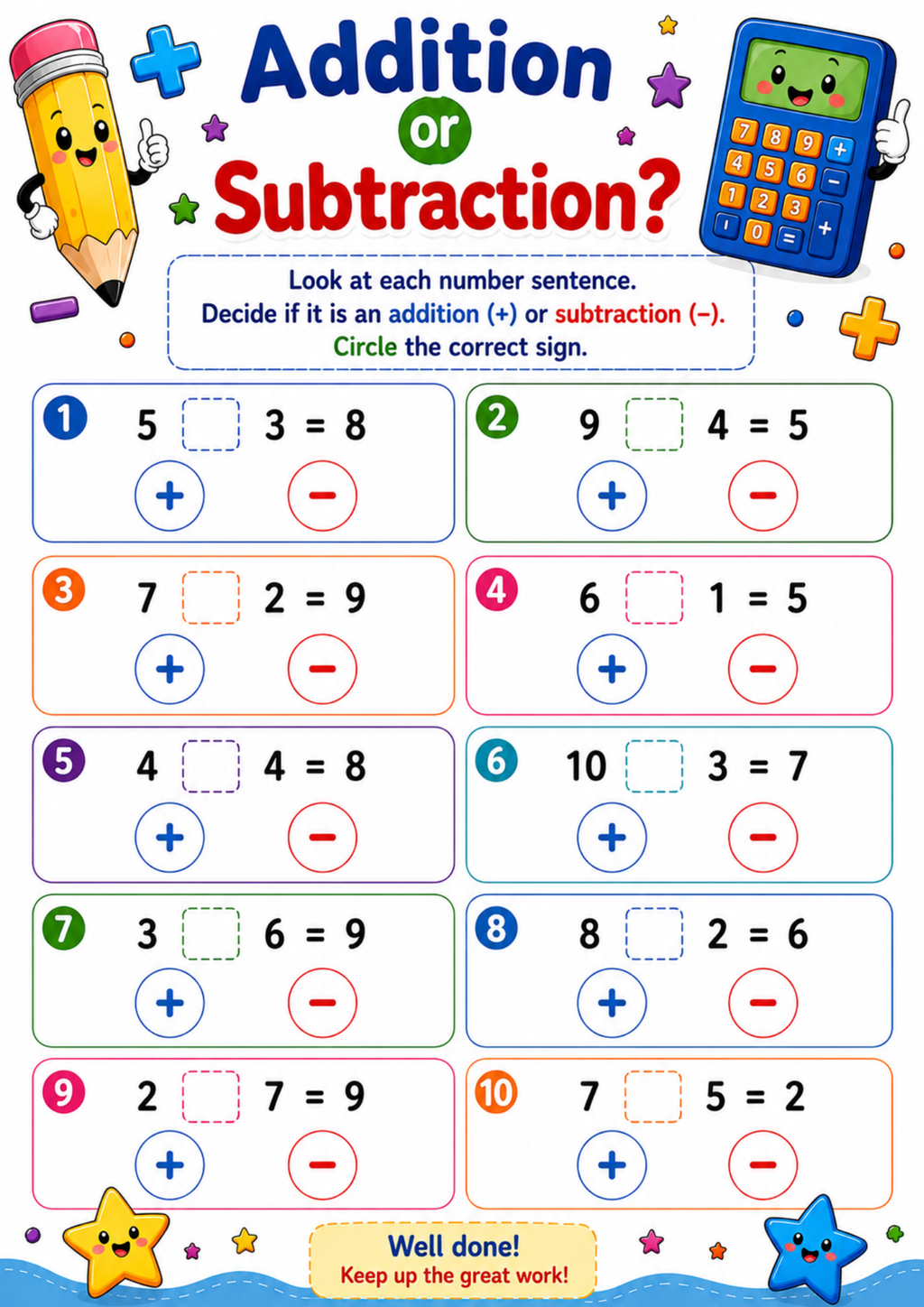 Fun Addition & Subtraction Activity Book for Ages 6–8 | Printable Maths Workbook PDF