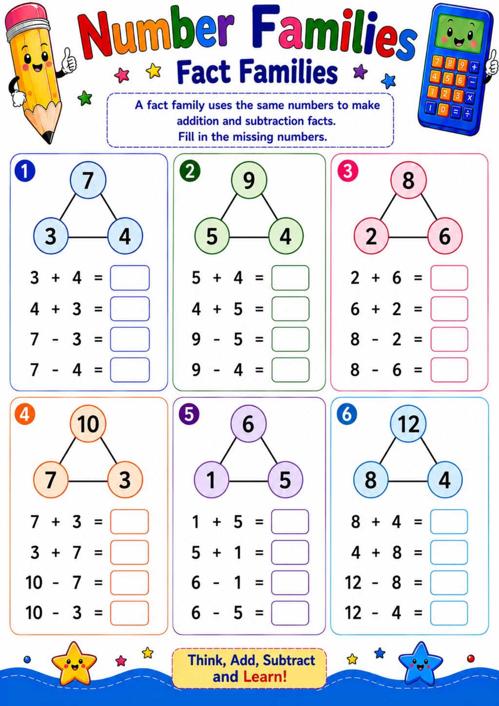 Fun Addition & Subtraction Activity Book for Ages 6–8 | Printable Maths Workbook PDF