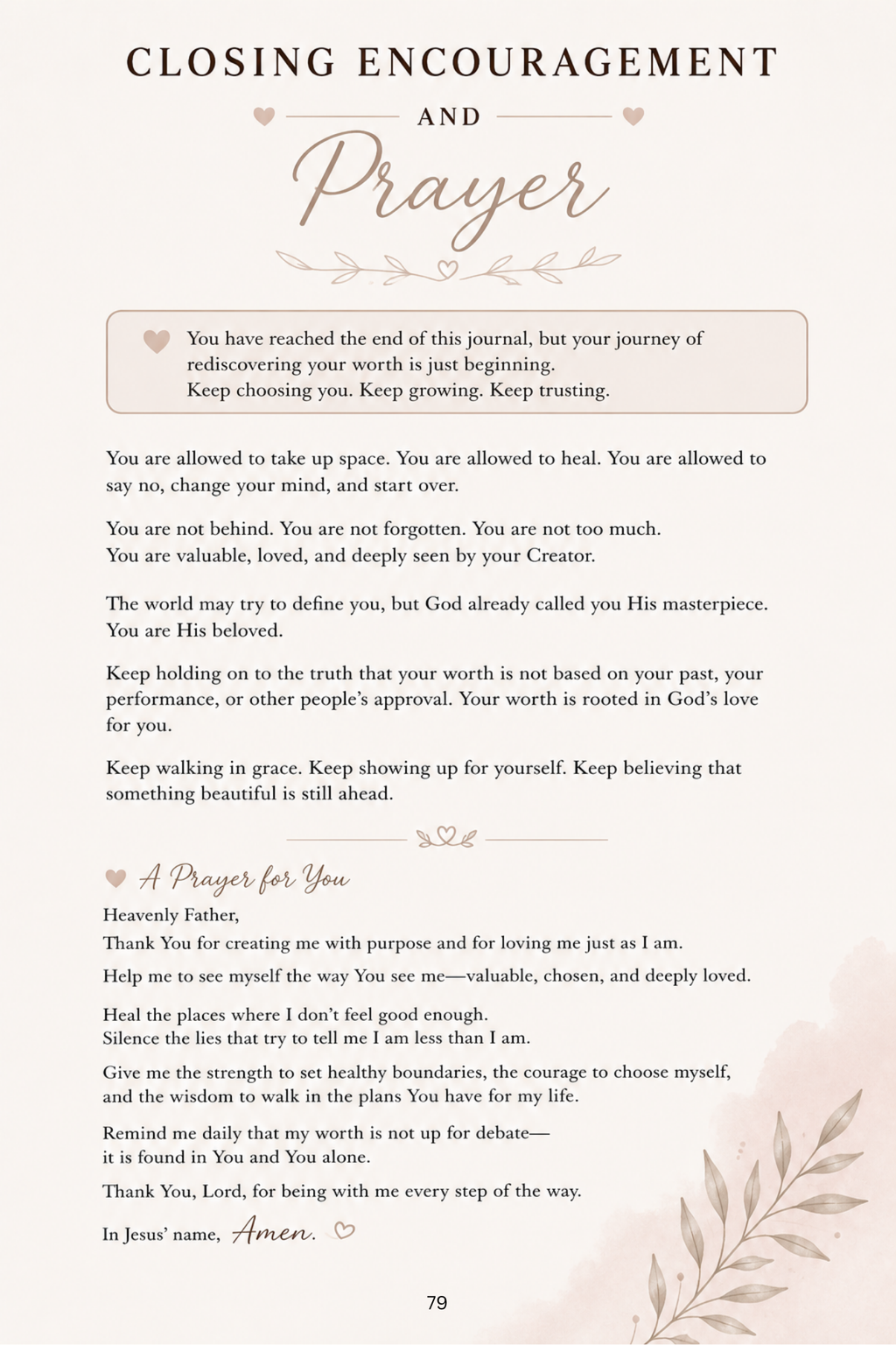 Rediscover Your Worth | Christian Self-Worth Journal