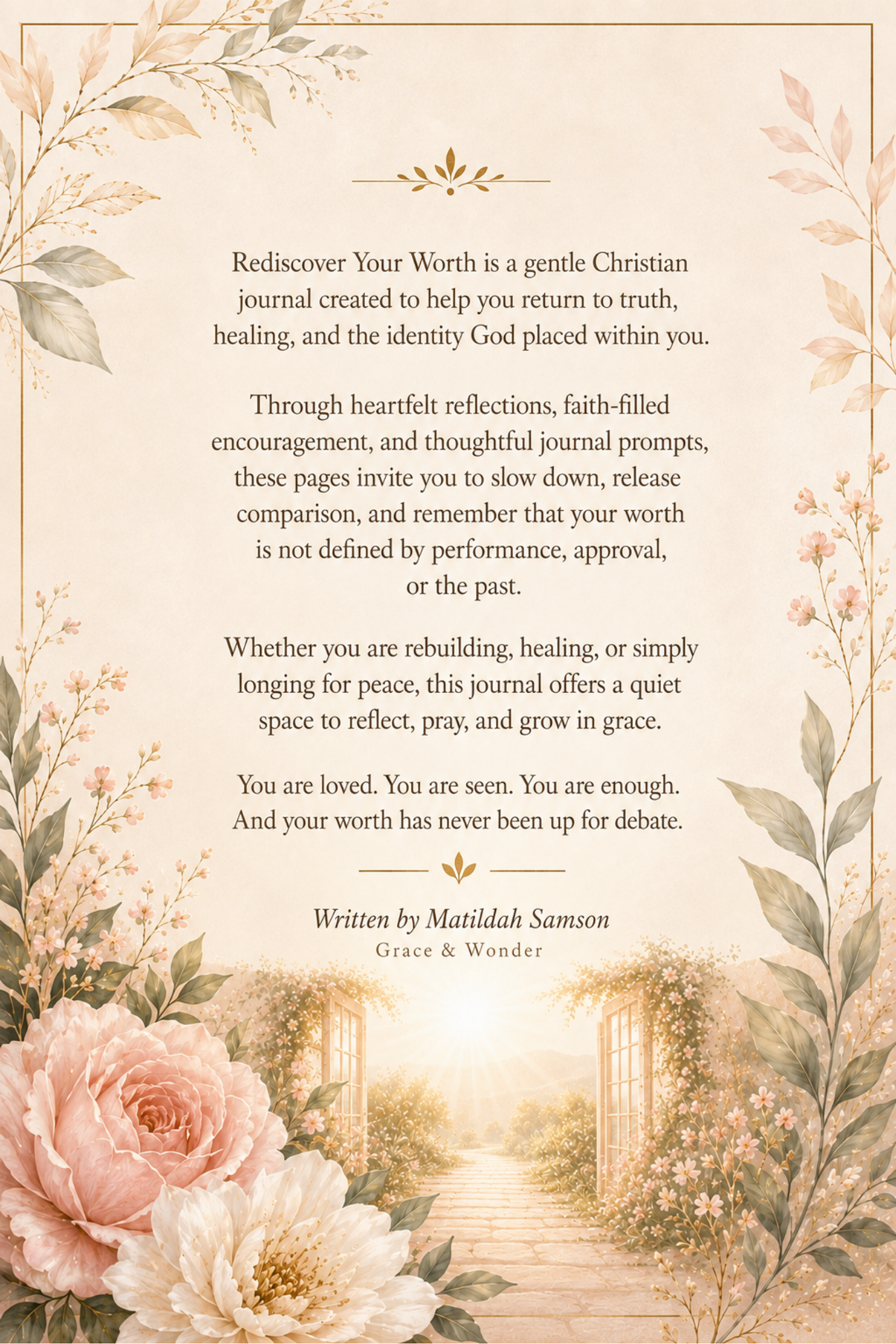 Rediscover Your Worth | Christian Self-Worth Journal