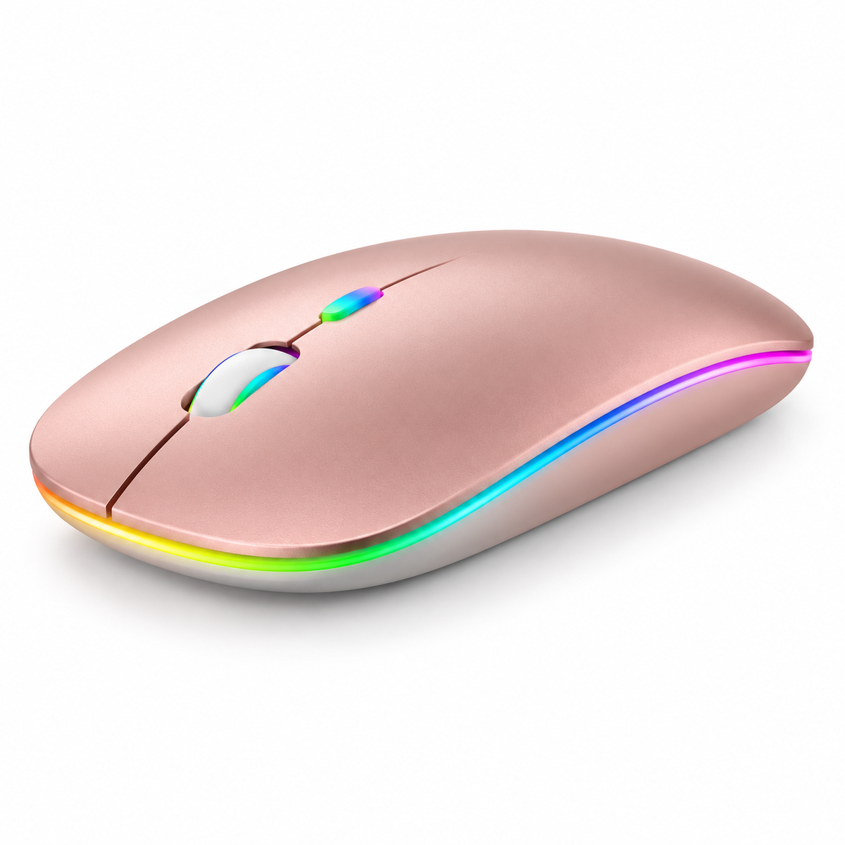 Rechargeable Wireless Bluetooth Mouse with LED Light