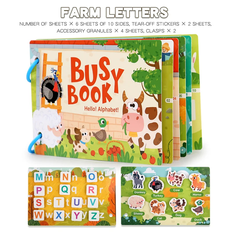 Montessori Busy Book for Kids – Early Learning Activity Book