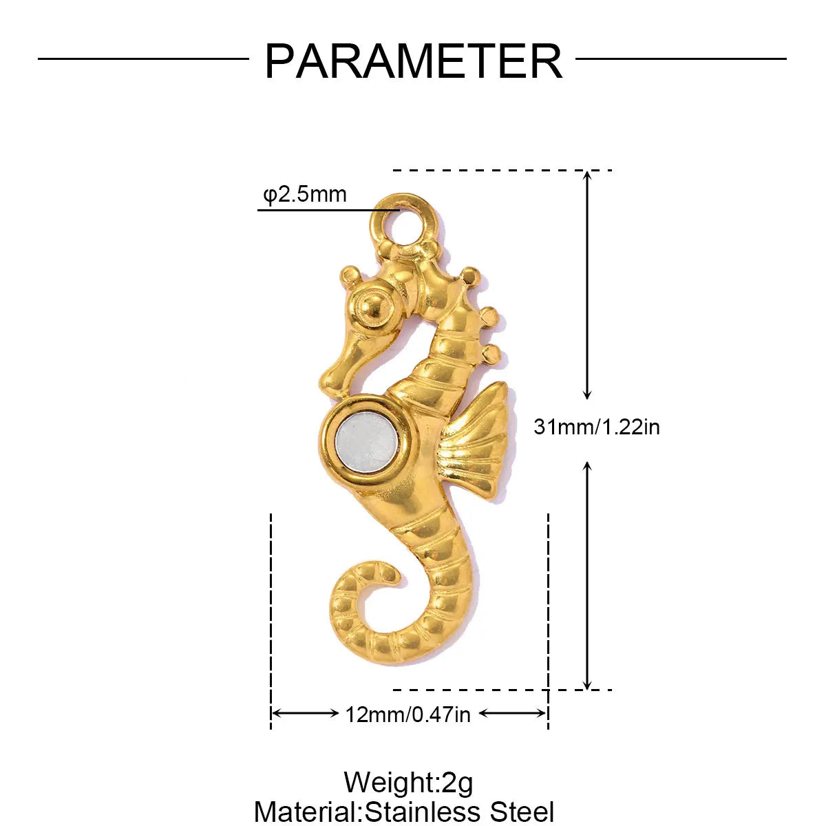 3-Piece Ocean-Inspired Stainless Steel Jewellery Charm Set