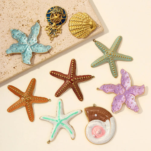 3-Piece Ocean-Inspired Stainless Steel Jewellery Charm Set