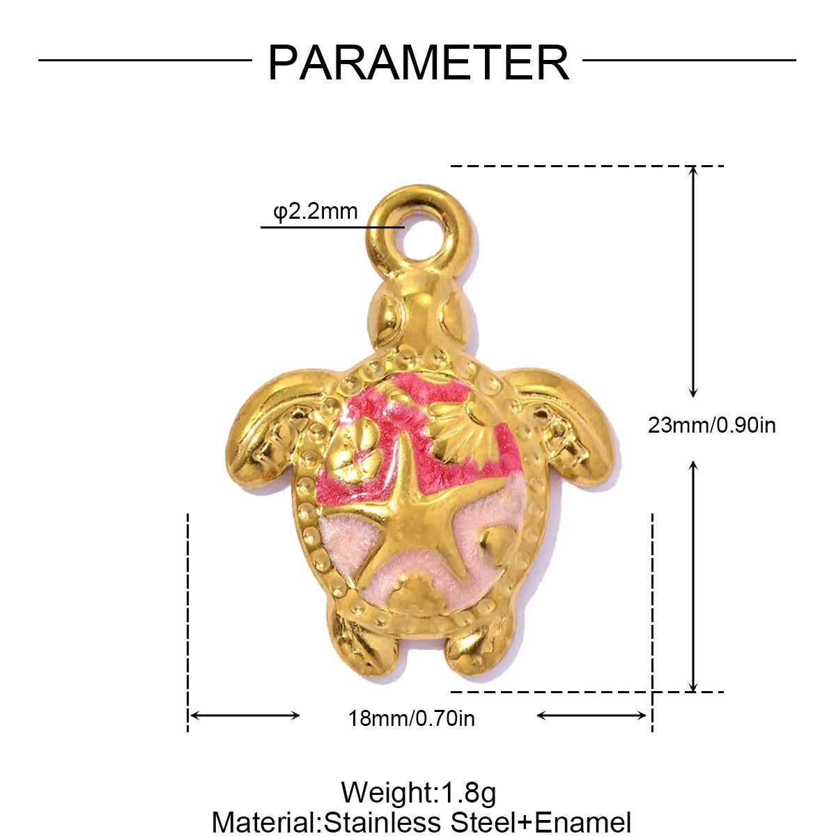 3-Piece Ocean-Inspired Stainless Steel Jewellery Charm Set