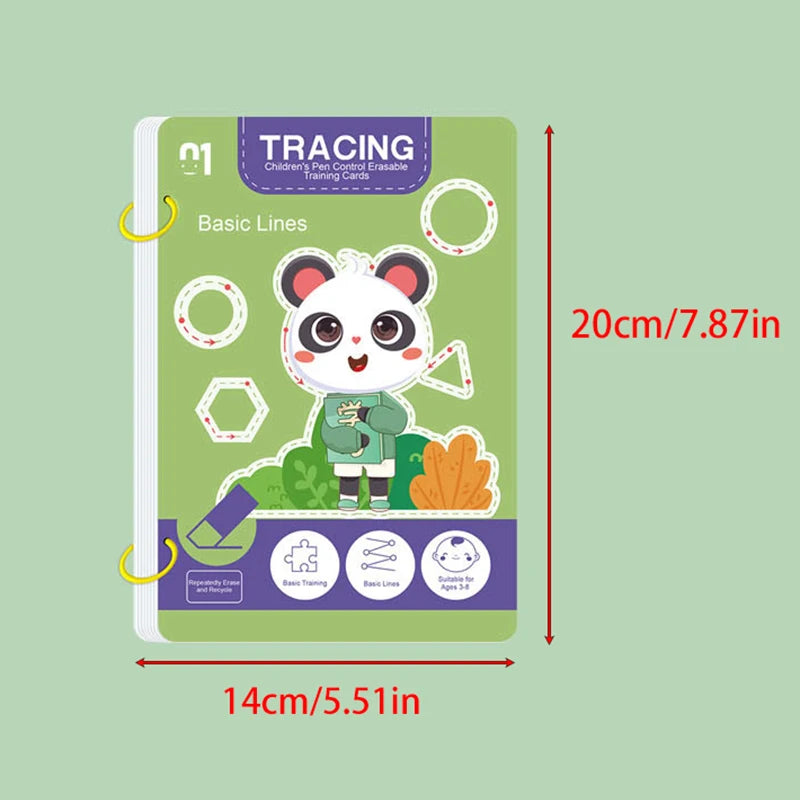 Reusable Magic Tracing Workbook for Kids