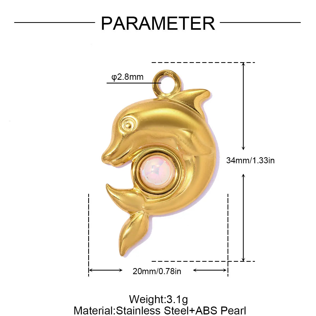 3-Piece Ocean-Inspired Stainless Steel Jewellery Charm Set