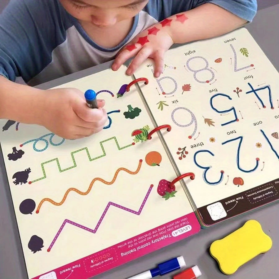 Reusable Magic Tracing Workbook for Kids