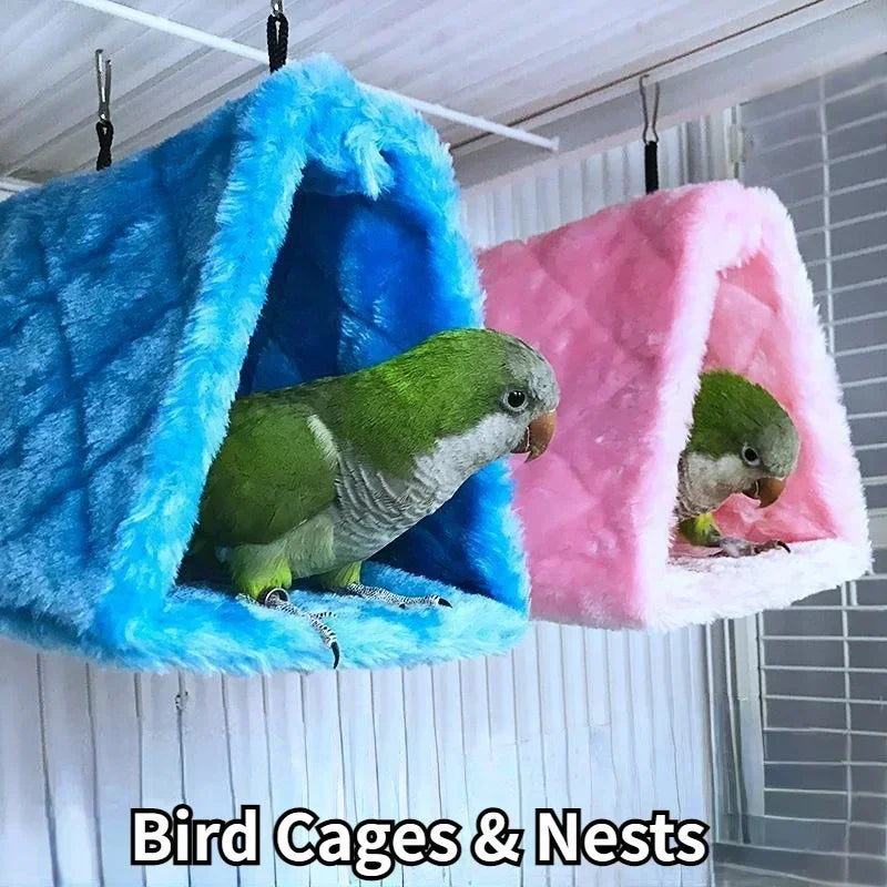 Cozy Hanging Bird Hammock & Sleeping Tent – Soft Pet Bird Hideaway