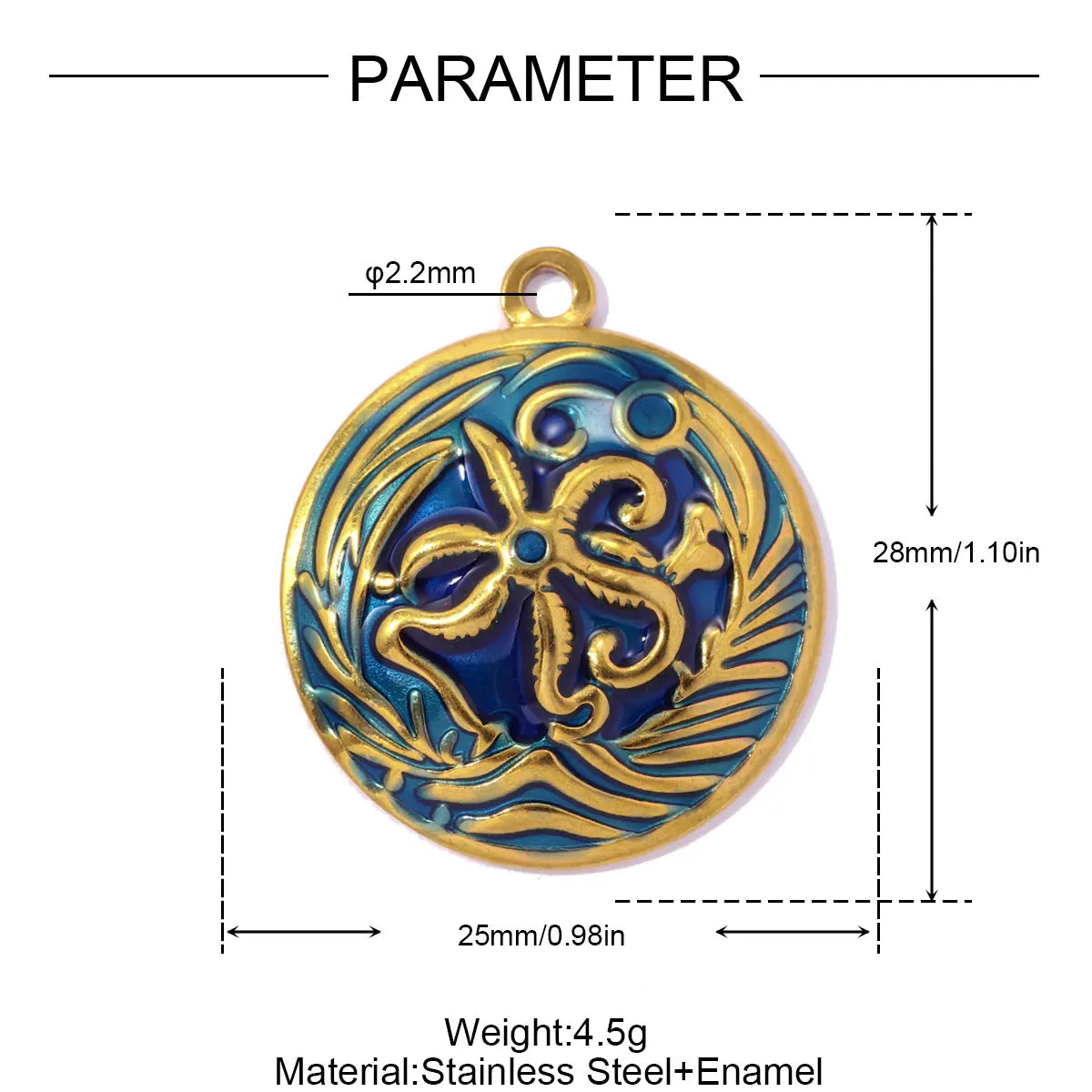 3-Piece Ocean-Inspired Stainless Steel Jewellery Charm Set