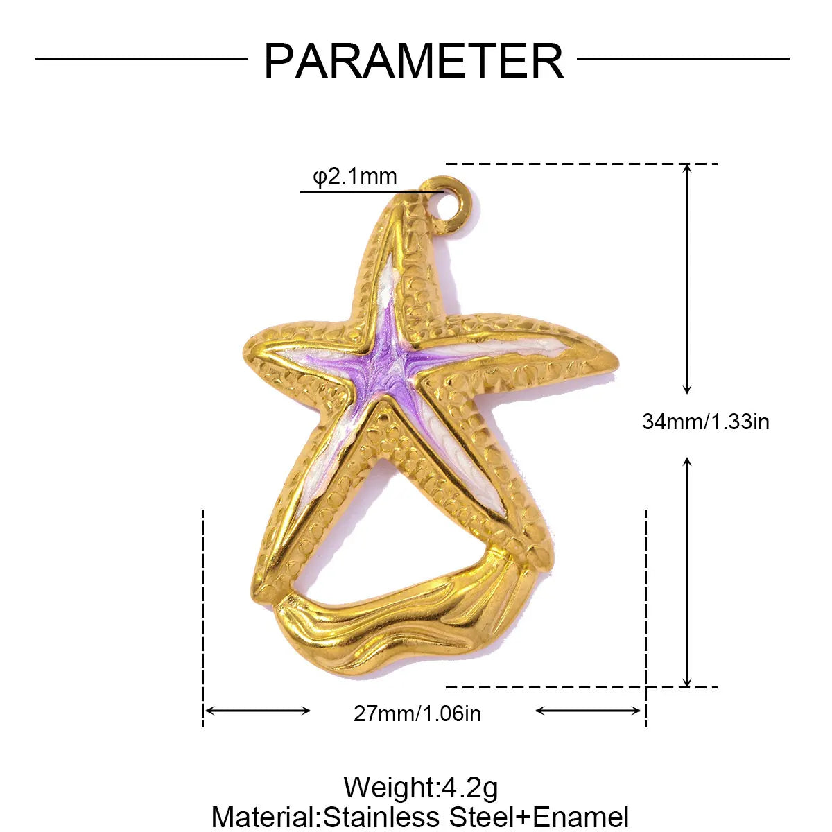 3-Piece Ocean-Inspired Stainless Steel Jewellery Charm Set